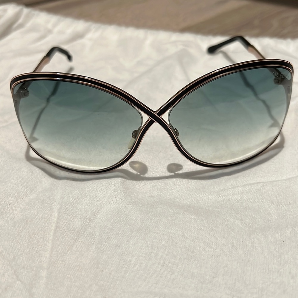 TOM FORD RICKIE Brown Gold Butterfly Sunglasses TF 179 48F FT